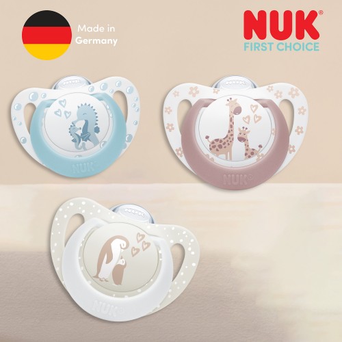 NUK Цуцла Лажалка анатомска силикон 1/box "First Choice Night" (0-36м.)